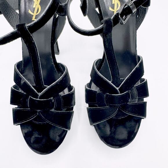 YSL Yves Saint Laurent Velvet Tribute Heels - Picture 3 of 15